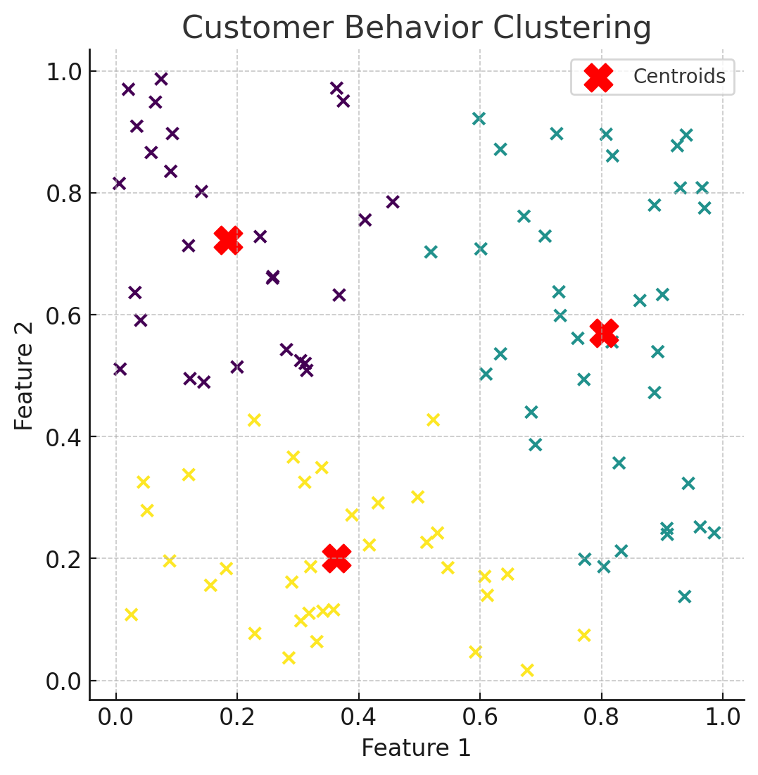 Customer clustering graphic